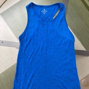 Beautiful shade of blue, racerback cotton tank. XS Athleta. Perfect condition.